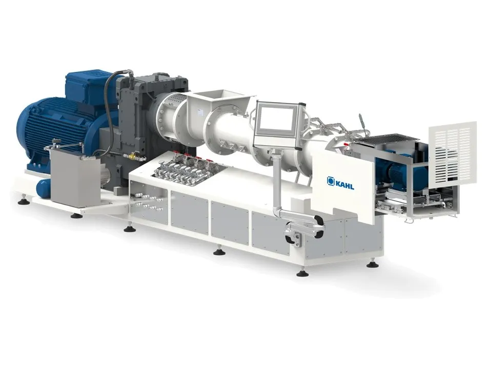 Kahl OEE extruder for the production of pet food and fish feed